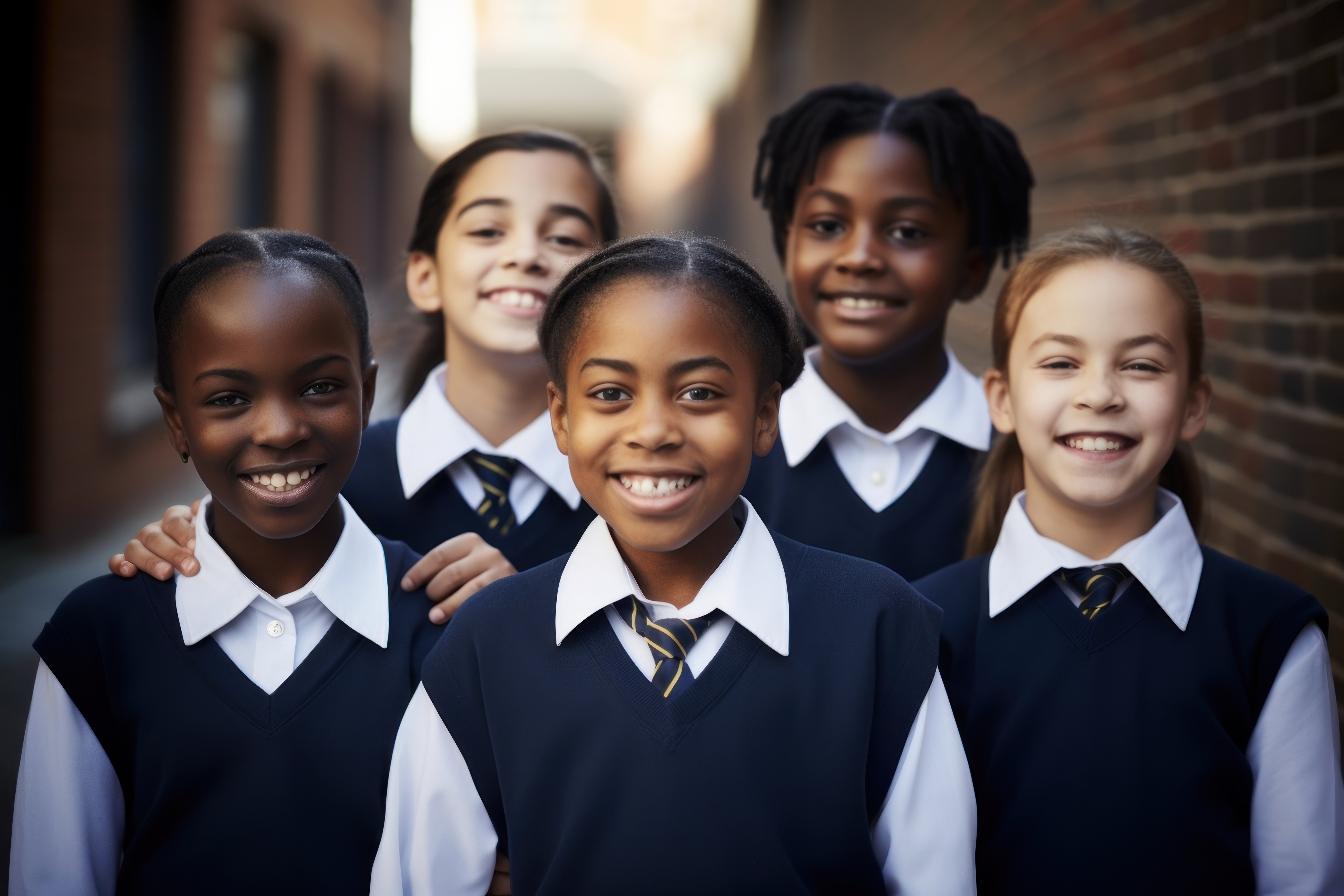 Group of students smiling