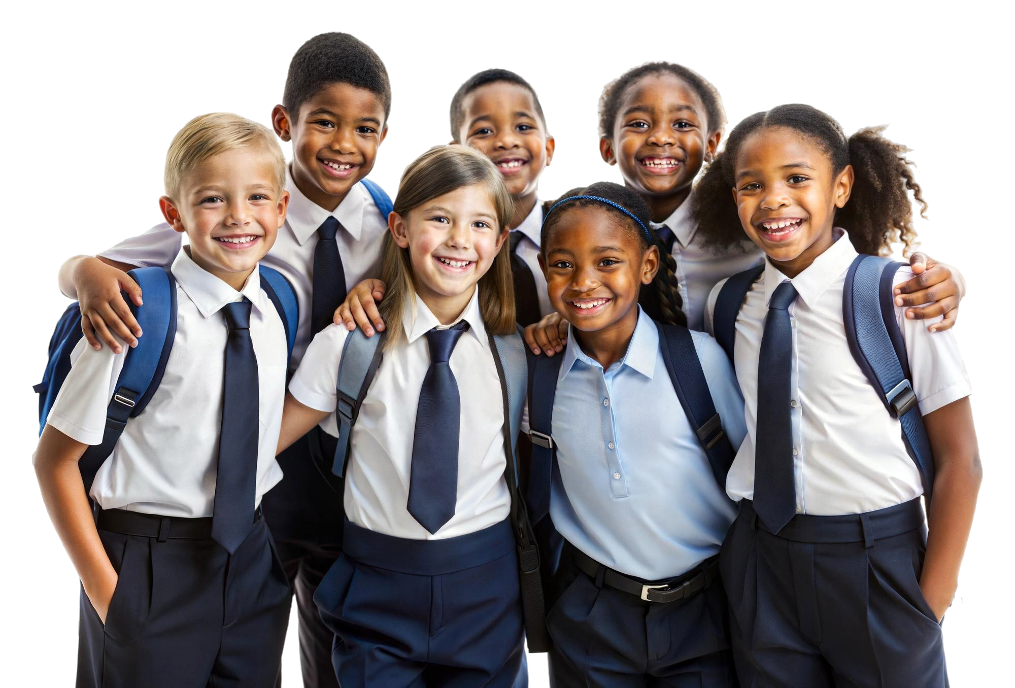 Group of happy students